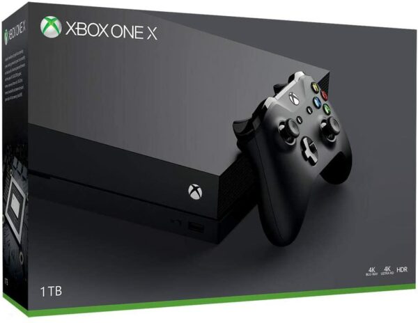 Console Xbox One X 1TB, 4K Gaming, Lecteur Blu Ray boite